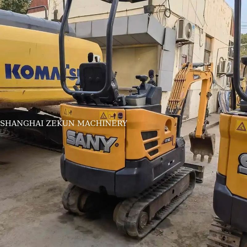 10.3KW Sany SY16C 1,6 тонны мини экскаватор с резиновой шиной и оригинальным гидравлическим насосом