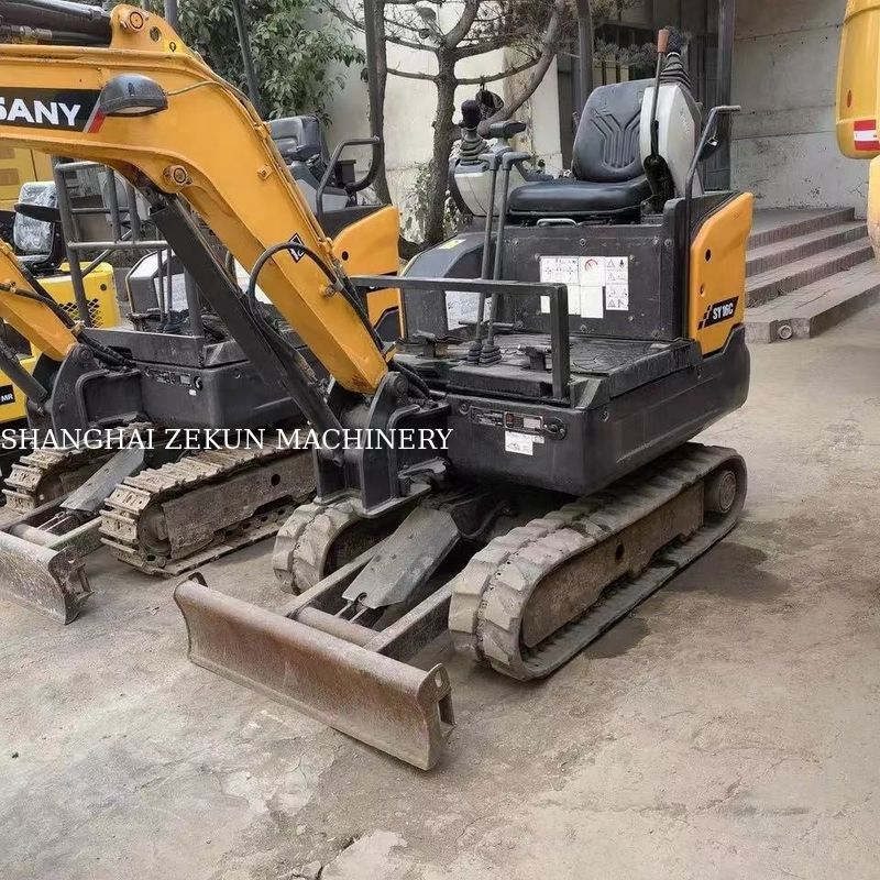 10.3KW Sany SY16C 1,6 тонны мини экскаватор с резиновой шиной и оригинальным гидравлическим насосом