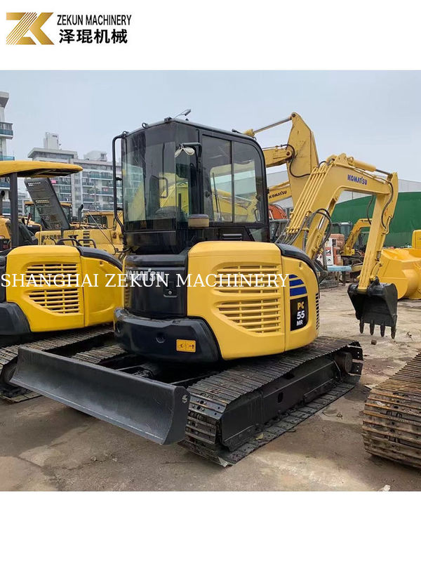 Эксплуатационный экскаватор Komatsu PC55MR-2 мощностью 28,5 кВт и емкостью 0.2 м3