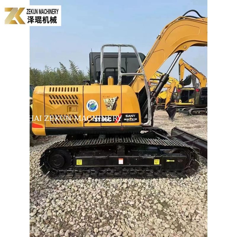 60.7КВт Sany SY95 экскаватор 9тонный подержанный экскаватор Kubota V3800DI-T-E3B двигатель