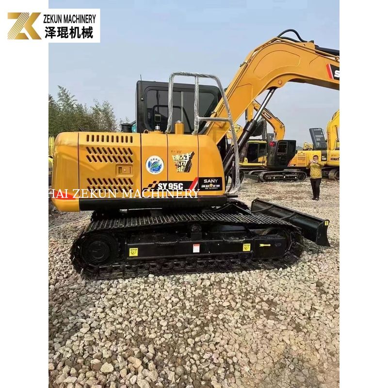 60.7КВт Sany SY95 экскаватор 9тонный подержанный экскаватор Kubota V3800DI-T-E3B двигатель