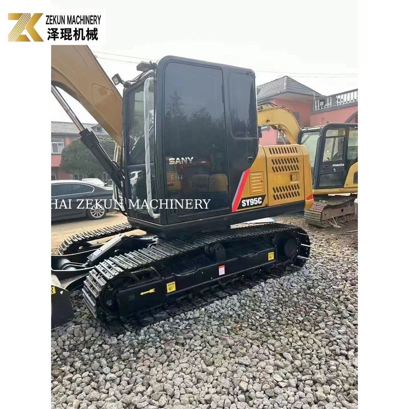 60.7КВт Sany SY95 экскаватор 9тонный подержанный экскаватор Kubota V3800DI-T-E3B двигатель