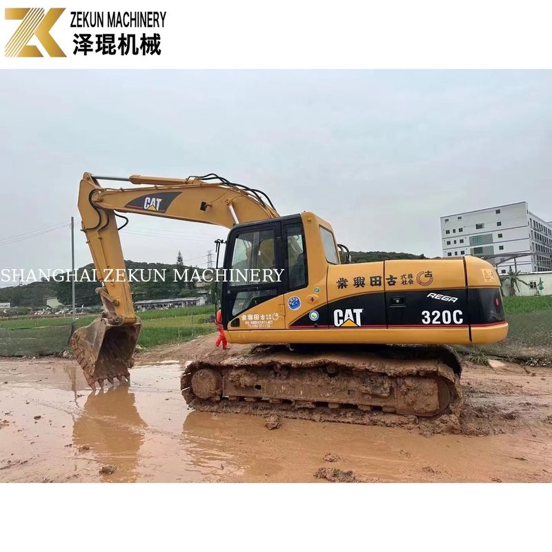 110 кВт Тяжелое оборудование Использованный экскаватор CAT320 Гусеница 320C Рабочие часы 4001-6000