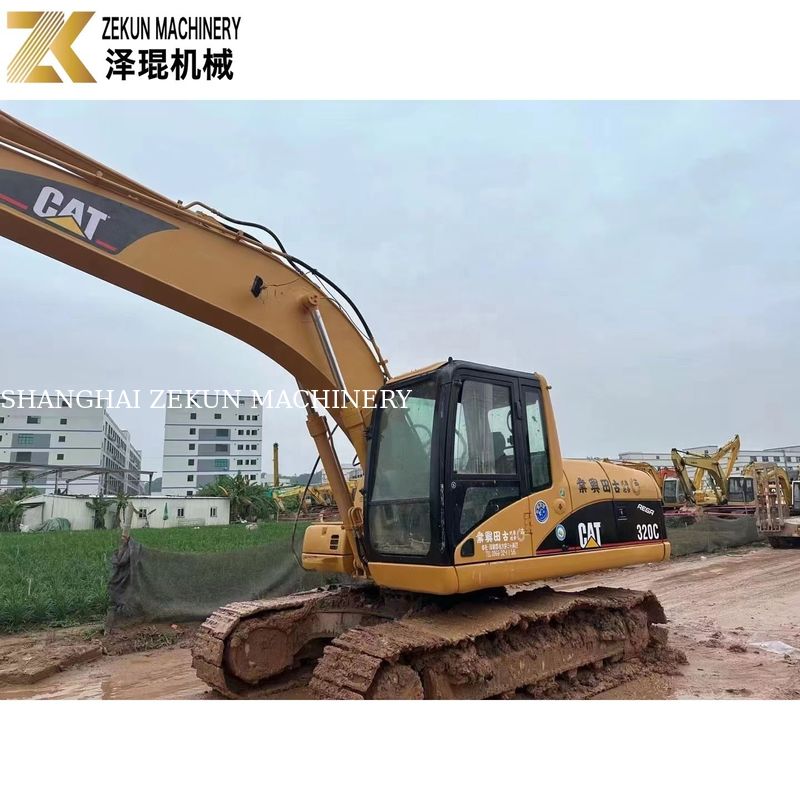 110 кВт Тяжелое оборудование Использованный экскаватор CAT320 Гусеница 320C Рабочие часы 4001-6000