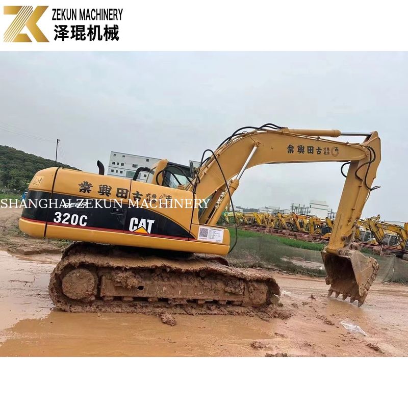 110 кВт Тяжелое оборудование Использованный экскаватор CAT320 Гусеница 320C Рабочие часы 4001-6000