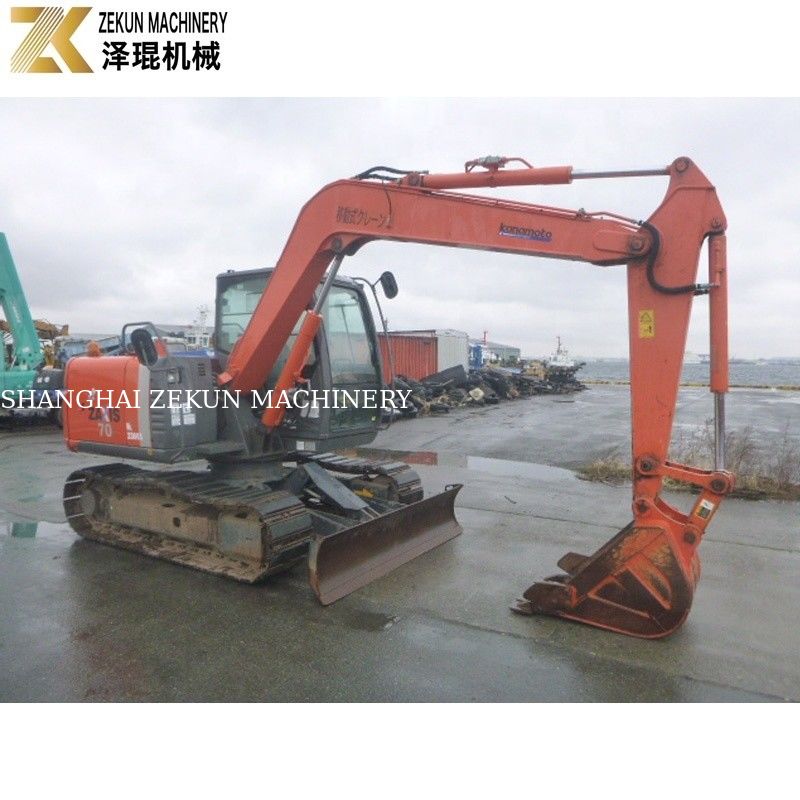 7-тонный экскаватор Hitachi ZX 70 с большим пальцем и мощным двигателем ISUZU для небольших ветров