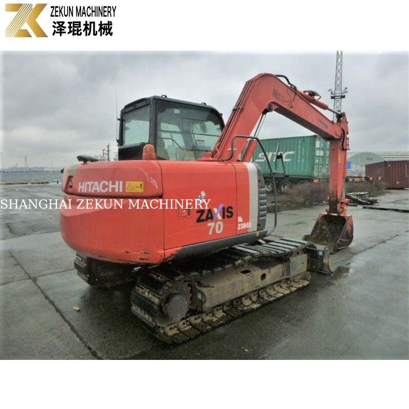 7-тонный экскаватор Hitachi ZX 70 с большим пальцем и мощным двигателем ISUZU для небольших ветров