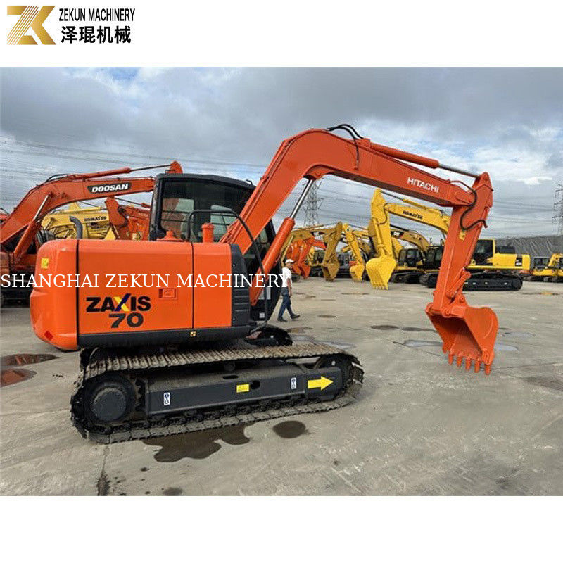 Использованный экскаватор Hitachi ZX70 с двигателем ISUZU и оригинальным гидравлическим насосом в Японии
