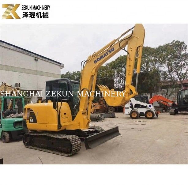 Komatsu PC56-7 мини экскаватор с рабочей массой 5 тонн и прочным дизельным двигателем