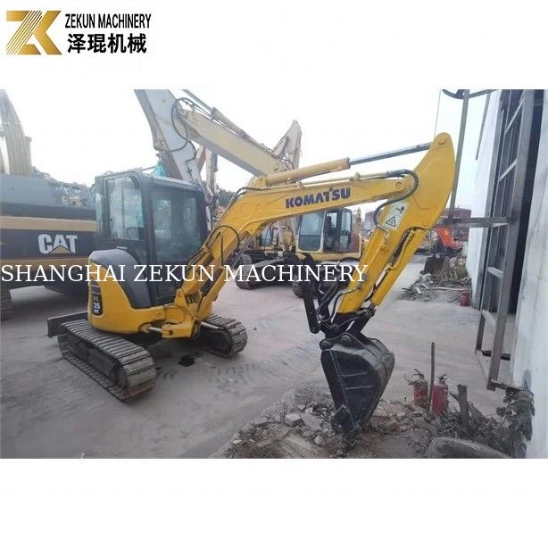 3.5 тонны мини использованный экскаватор KOMATSU PC35MR-5 с 2016 года с гидравлической кавальской машиной