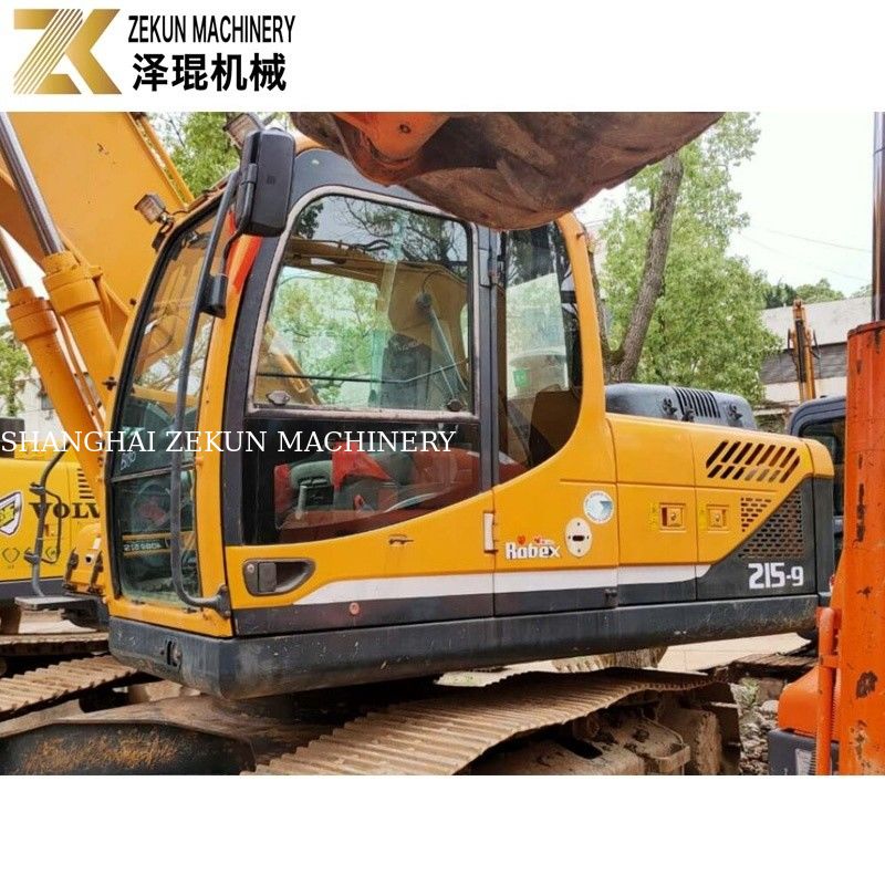 21 тонны подержанный экскаватор Hyundai 215 R215-9 Вторая рука экскаваторы с оригинальным насосом