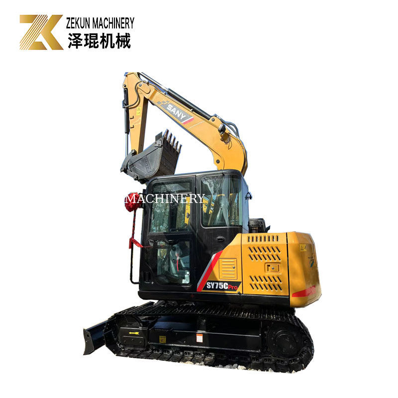 Подержанный Sany SY75C Pro 7,5 тонны мини-скрыватель с двигателем ISUZU