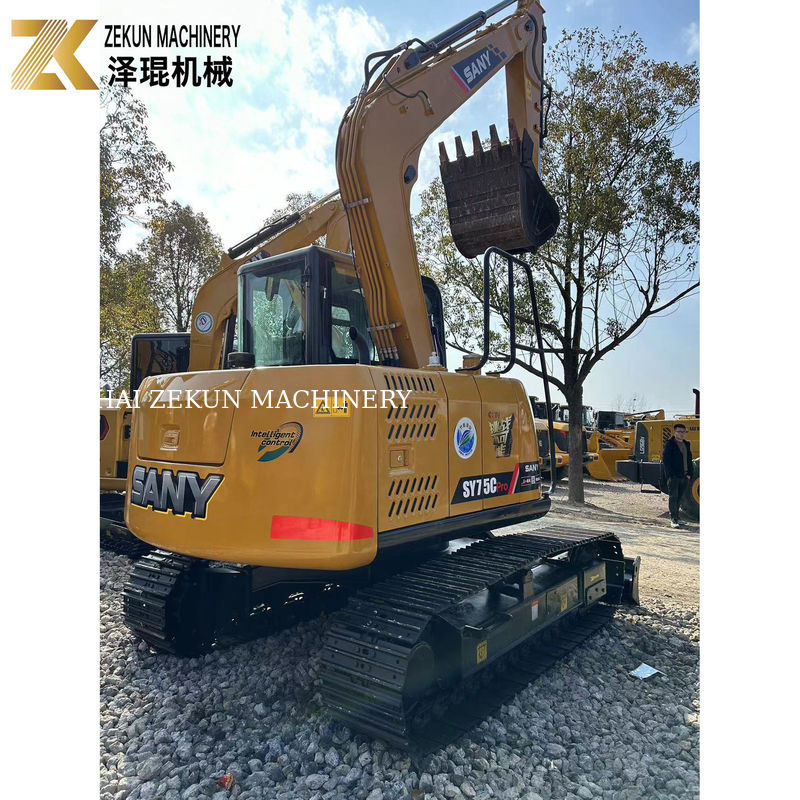 Подержанный Sany SY75C Pro 7,5 тонны мини-скрыватель с двигателем ISUZU