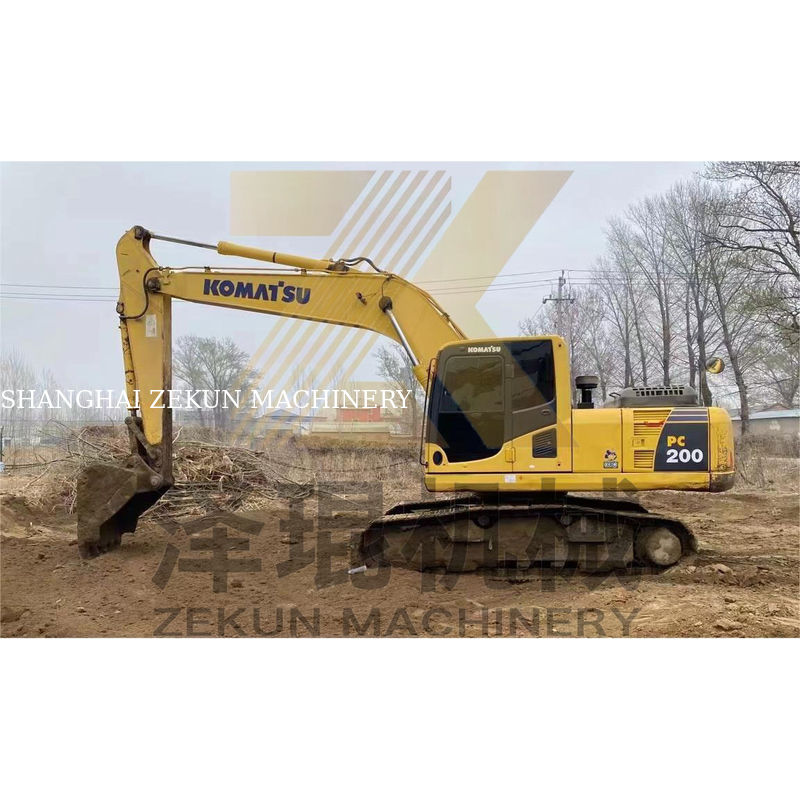 Подержанный PC200-7 Komatsu PC200-7 Crawler Digger в Шанхае PC-200-8M0 2019