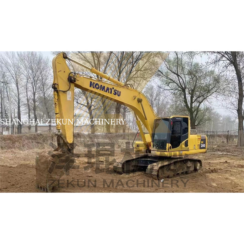 Подержанный PC200-7 Komatsu PC200-7 Crawler Digger в Шанхае PC-200-8M0 2019