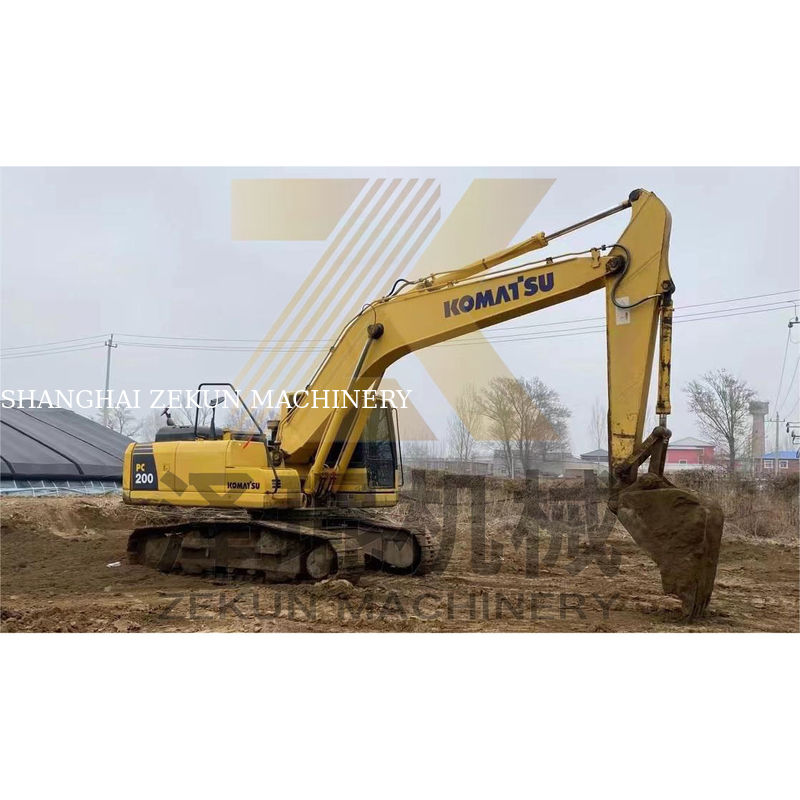 Подержанный PC200-7 Komatsu PC200-7 Crawler Digger в Шанхае PC-200-8M0 2019
