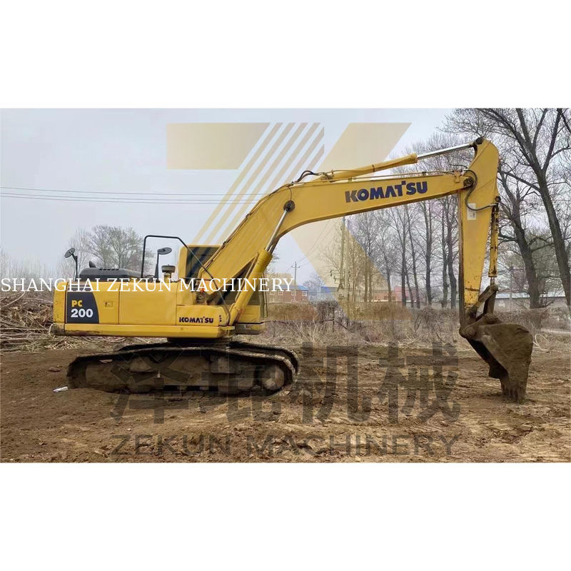 Подержанный PC200-7 Komatsu PC200-7 Crawler Digger в Шанхае PC-200-8M0 2019