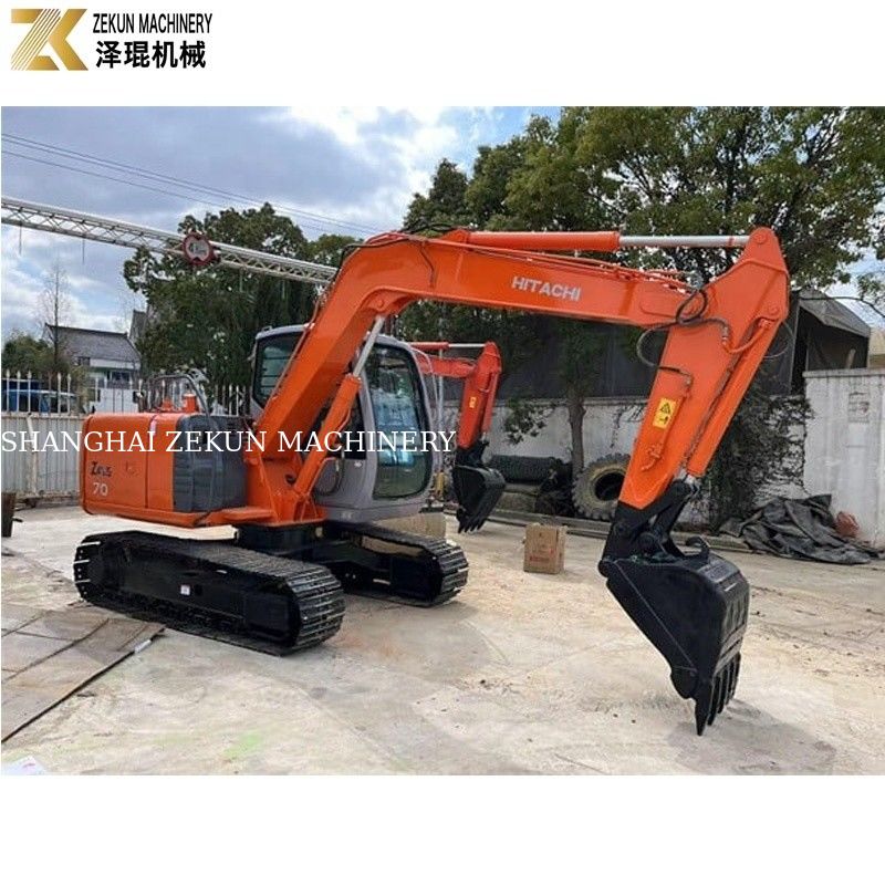 Использованный экскаватор Hitachi ZX70 с оригинальным гидравлическим насосом и рабочими часами 2001-4000