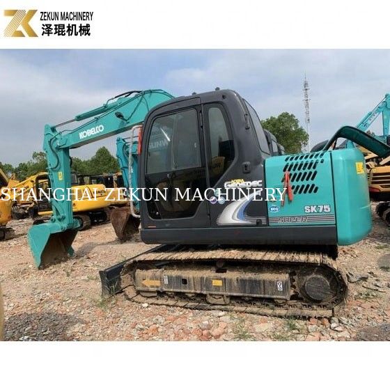 7-тонный мини-экскаватор Kobelco SK 75 SR UR с двигателем ISUZU и оригинальным гидравлическим насосом