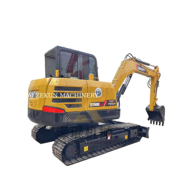 Sany SY60C Pro Crawler Гидравлический экскаватор с двигателем Sany и рабочими часами 0-2000