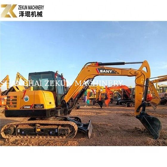Использованный 6-тонный экскаватор Sany SY60C PRO с двигателем Sany и низкими часами