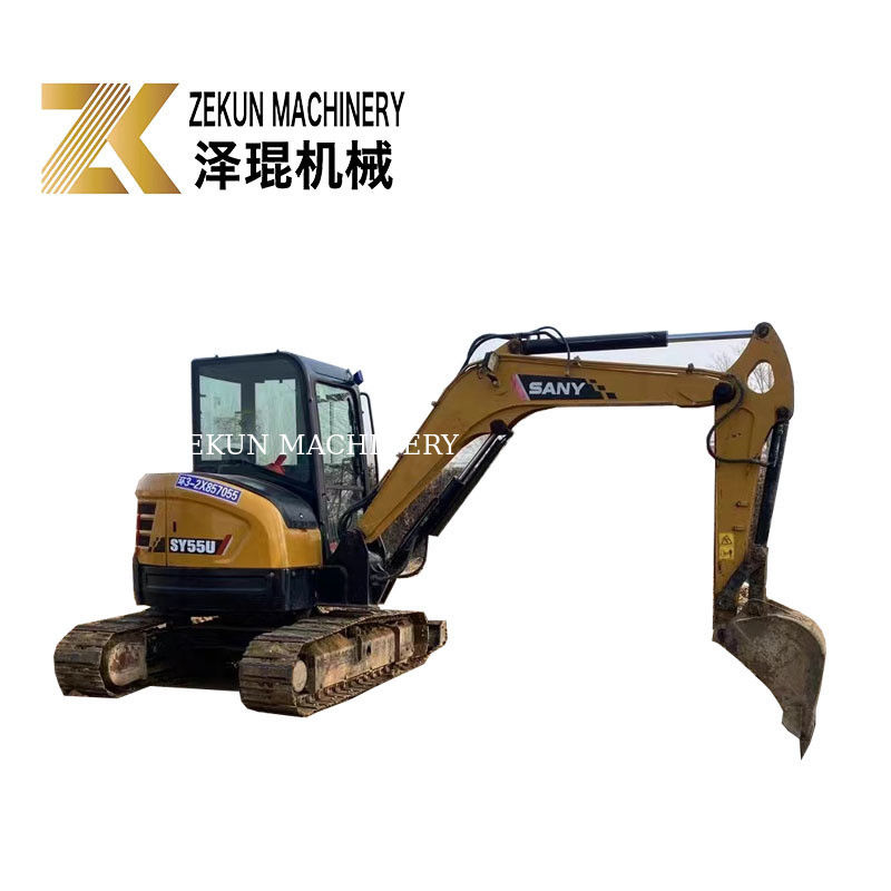 Использованный экскаватор SANY SY55U Crawler 5,5 тонны с емкостью 0.23 м3