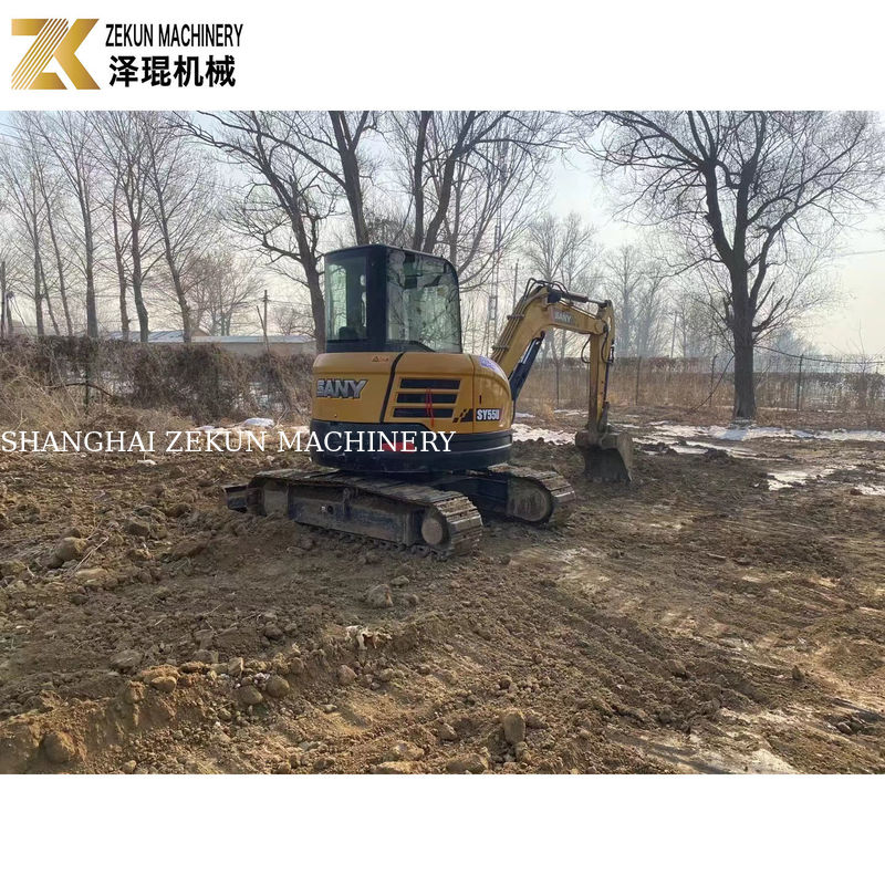 Использованный экскаватор SANY SY55U Crawler 5,5 тонны с емкостью 0.23 м3