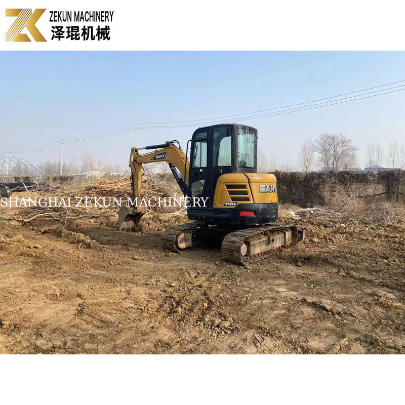 Использованный экскаватор SANY SY55U Crawler 5,5 тонны с емкостью 0.23 м3