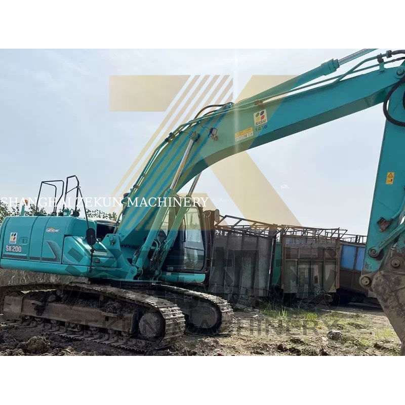 Использованный экскаватор Kobelco SK200-8 с низким рабочим временем объемом 20 тонн из Японии