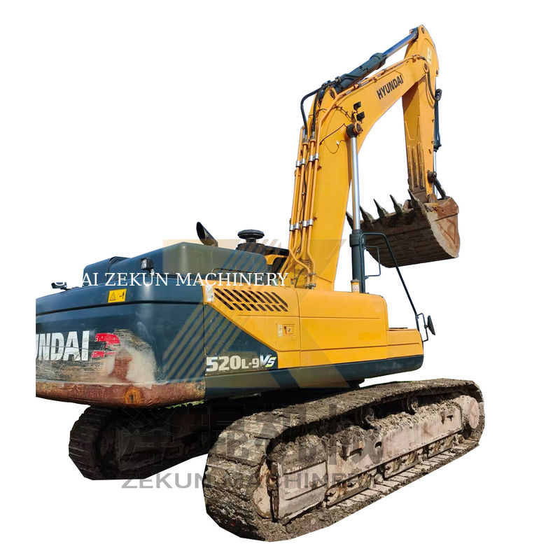Подержанный экскаватор Hyundai 520-9VS мощностью 52 тонны с двигателем Cummins и оригинальным насосом