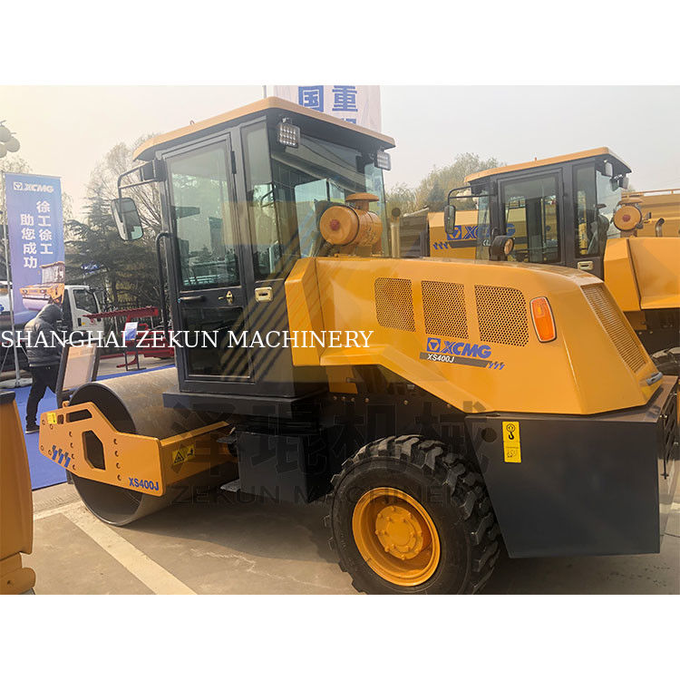 Использованный XCMG XS400J 4T ролик. Одно барабанное устройство. Дорожное строительство.