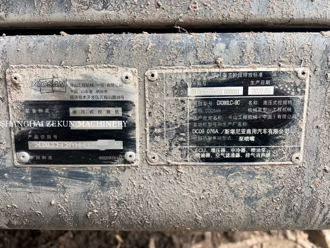 Использованный экскаватор Doosan DX380 с 4 816 рабочими часами в хорошем состоянии