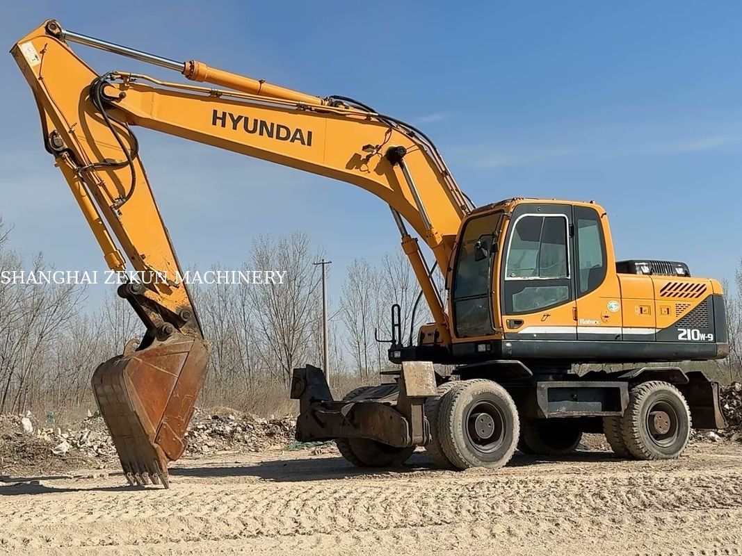 2014 Hyundai R210W-9 21-тонный колесный экскаватор идеально подходит для строительных проектов