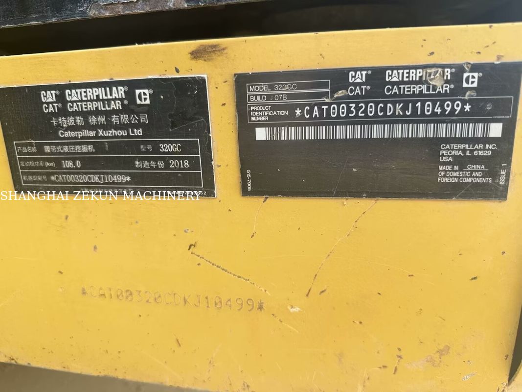 2018 Cat 320GC экскаватор 4300H Оригинальное состояние для плавного строительства
